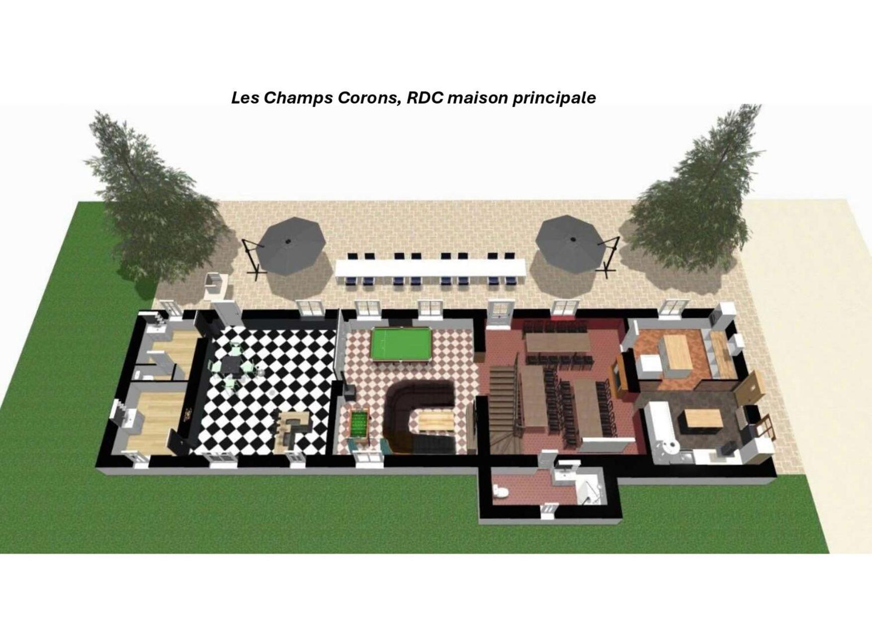 Crazy Villa Champs Corons 61 - Interior Heated Pool - 2H From Paris - 30P Les Menus ภายนอก รูปภาพ