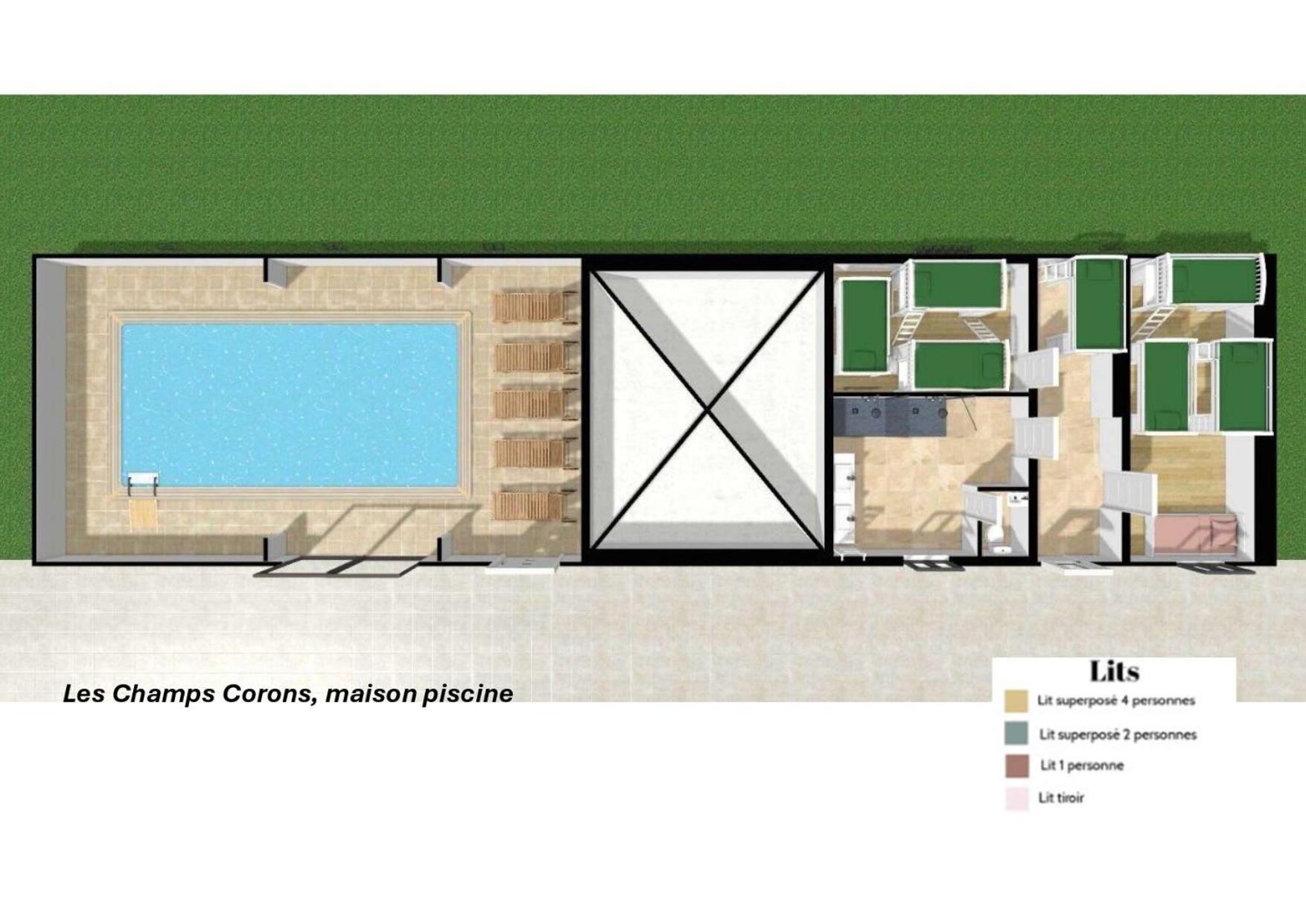 Crazy Villa Champs Corons 61 - Interior Heated Pool - 2H From Paris - 30P Les Menus ภายนอก รูปภาพ